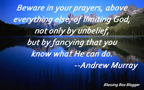 Spiritual Blog - Limiting God