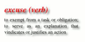 Spiritual Blog - Excuses definition