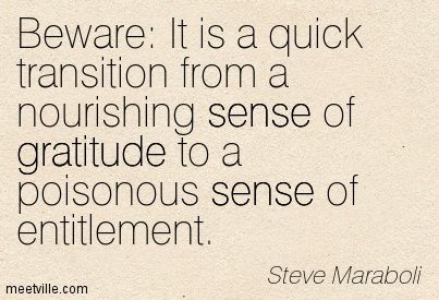 Spiritual Blog - Entitlement 1