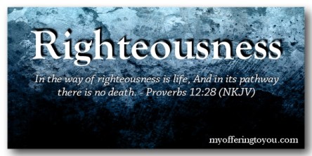 Spiritual Blog - Righteousness